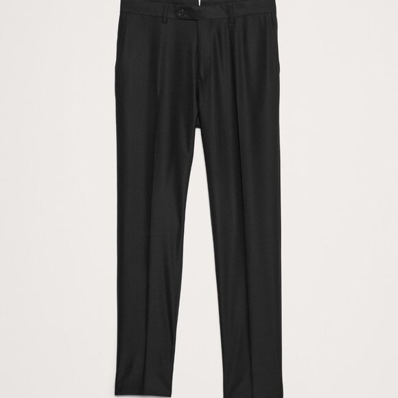 NWT $200 Mens 33 x 30 Black Banana Republic Signature Italian Hopsack Suit Pants - Picture 5 of 8